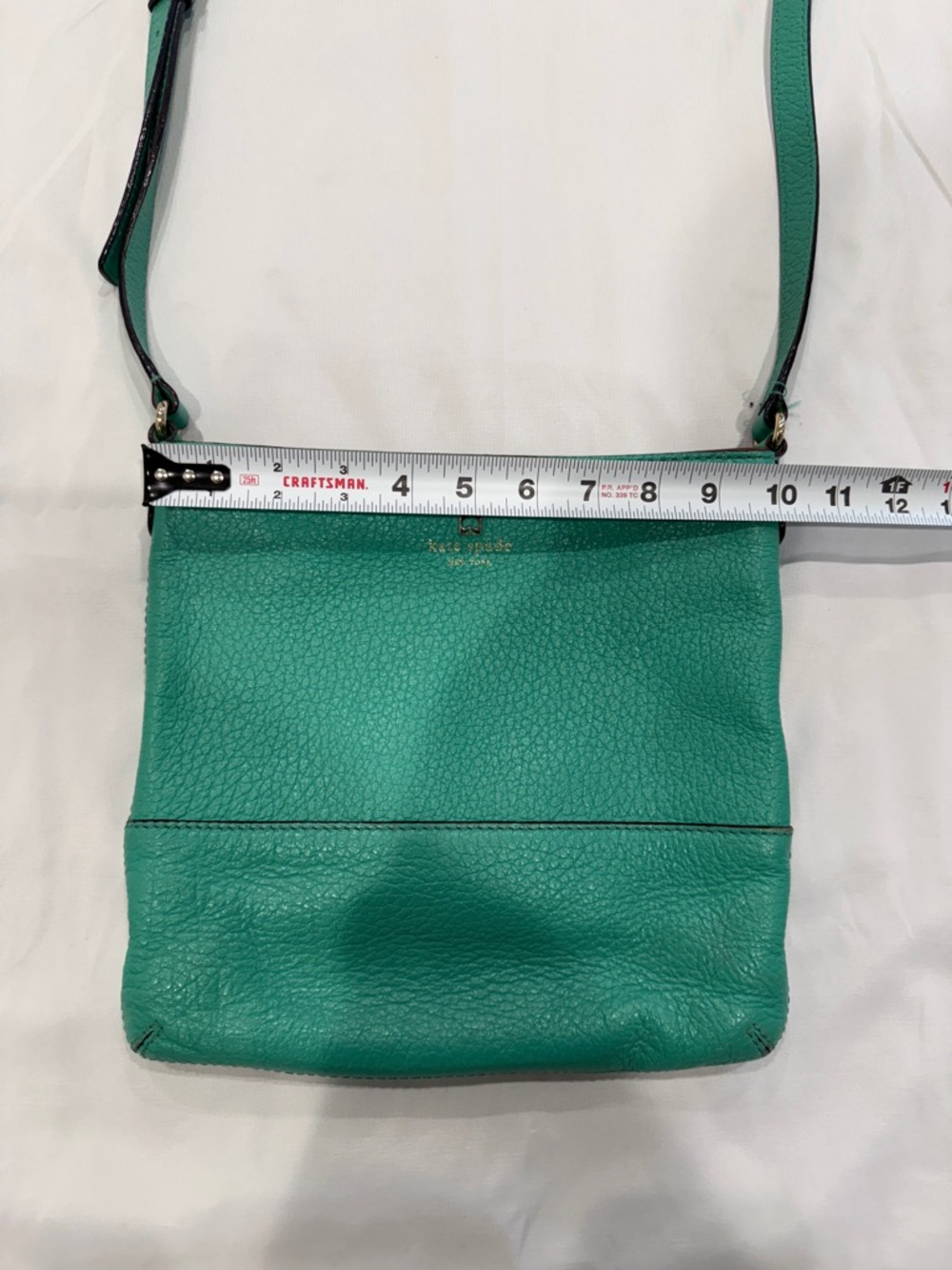 kate spade Green Teal Pebbled Leather Crossbody Bag - Picture 11 of 15